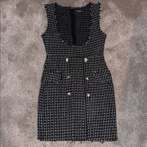 Tweed overall dress